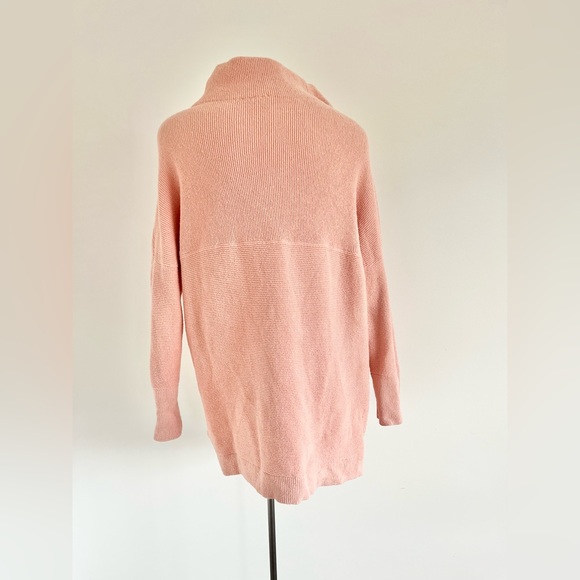 Free People Ottoman Slouchy Tunic Sweater Dress Soft Pink Cowl Ribbed Pullover S - Picture 11 of 16